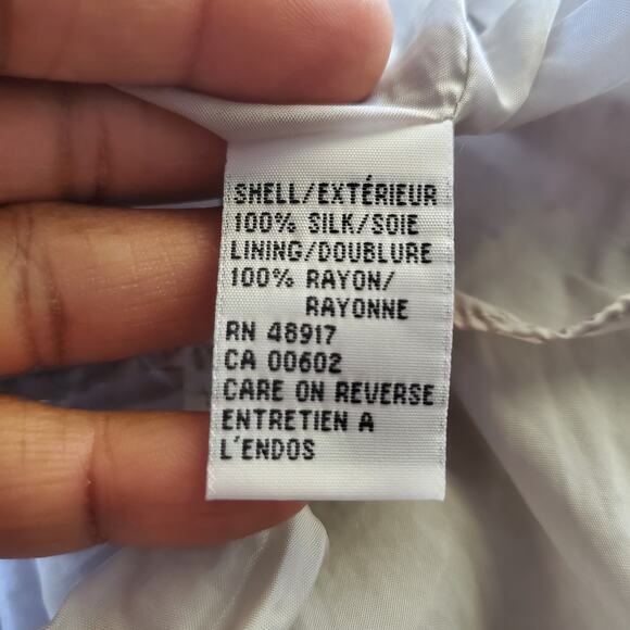 Calvin Klein Gray Spaghetti Strap Silk Pocket Dress Size 12 - Picture 7 of 8